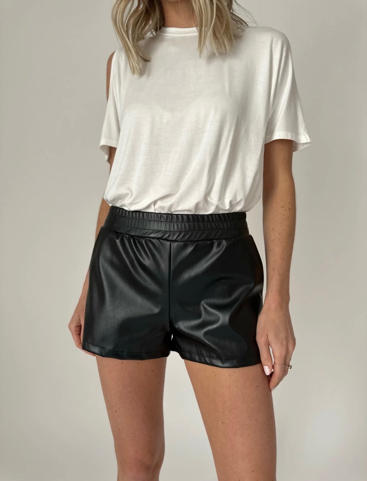 Matte Leather Shorts