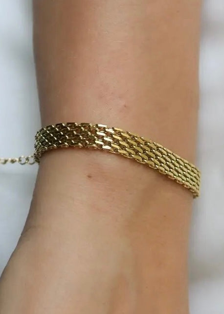18k Mesh Chain Bracelet